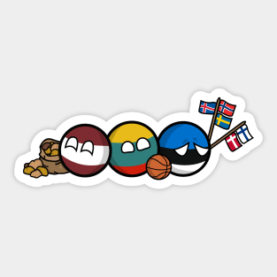 Polandball - Baltic Family Portrait Sticker